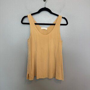 CHLOE round neck silk tank in tan/beige size 38 or US 6